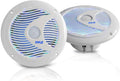 Pyle Marine Speakers 6.5 in Waterproof with LED Lights - Vibrant Sound
