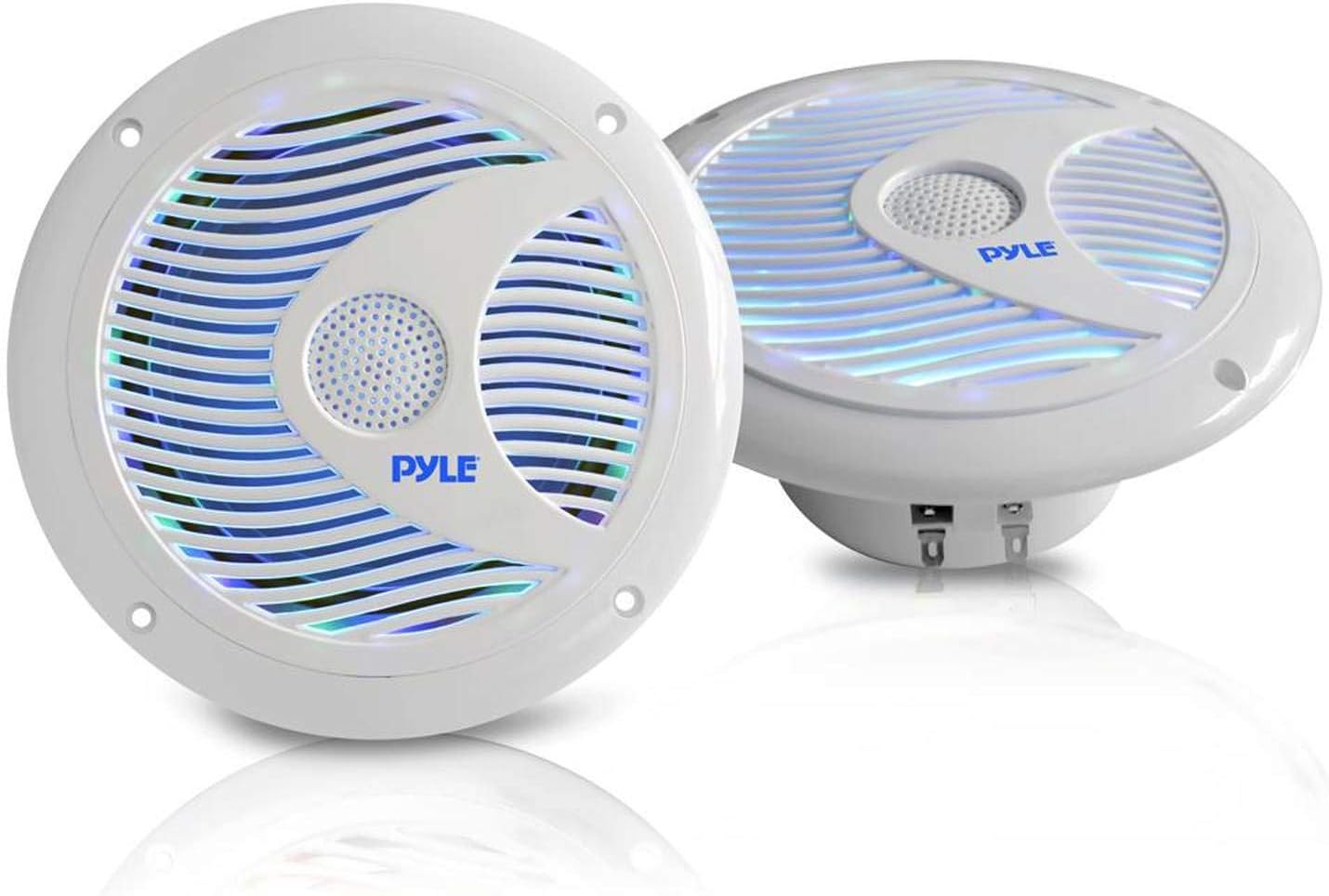 150W Pyle Marine Speakers - Waterproof with LED
