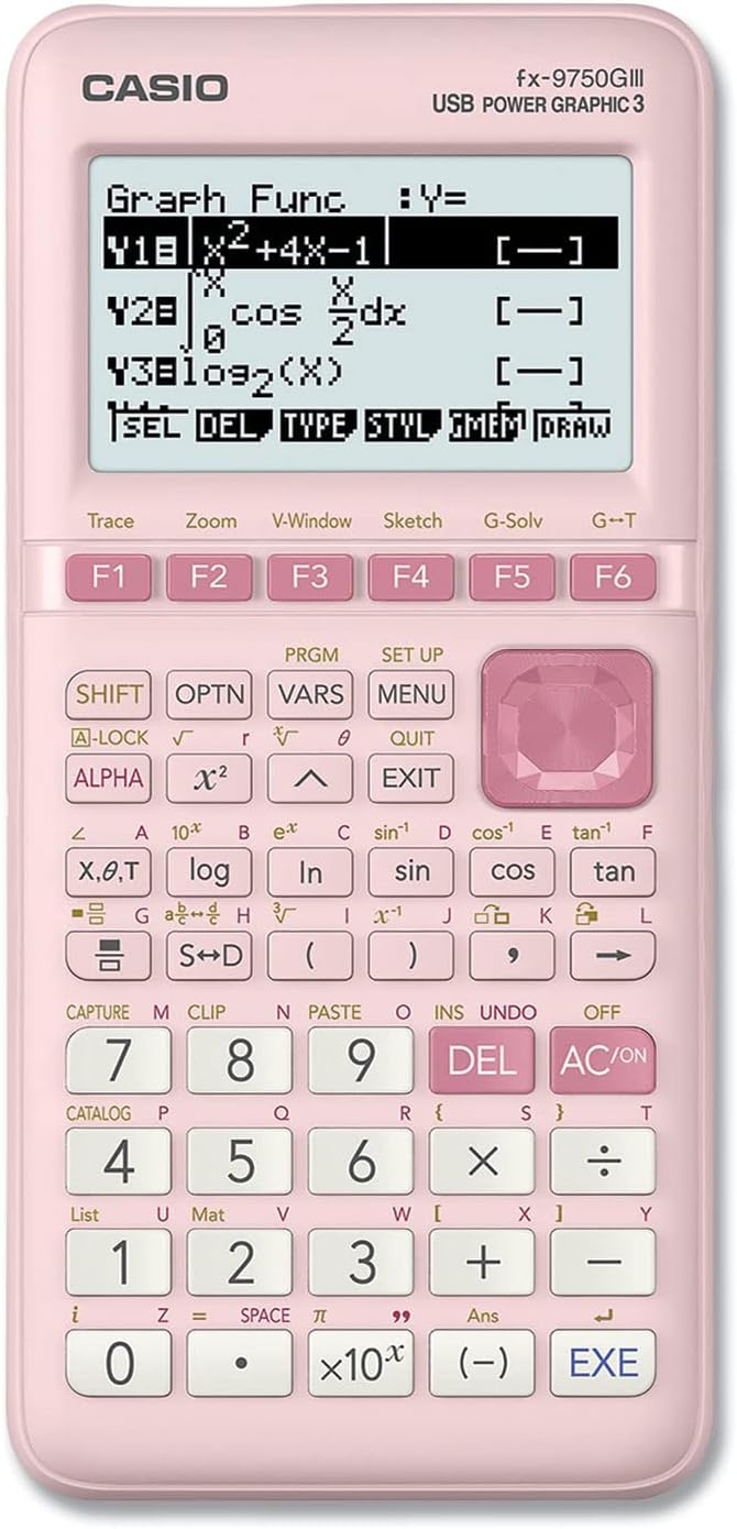 Pink Casio Graphing Calculator - FX-9750GIII: Powerful & Stylish!