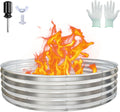 60 in Large Round Fire Pit Ring - Heavy Galvanized Steel for Big