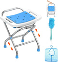 Adjustable Stainless Steel Shower Chair - Safety & Portability!
