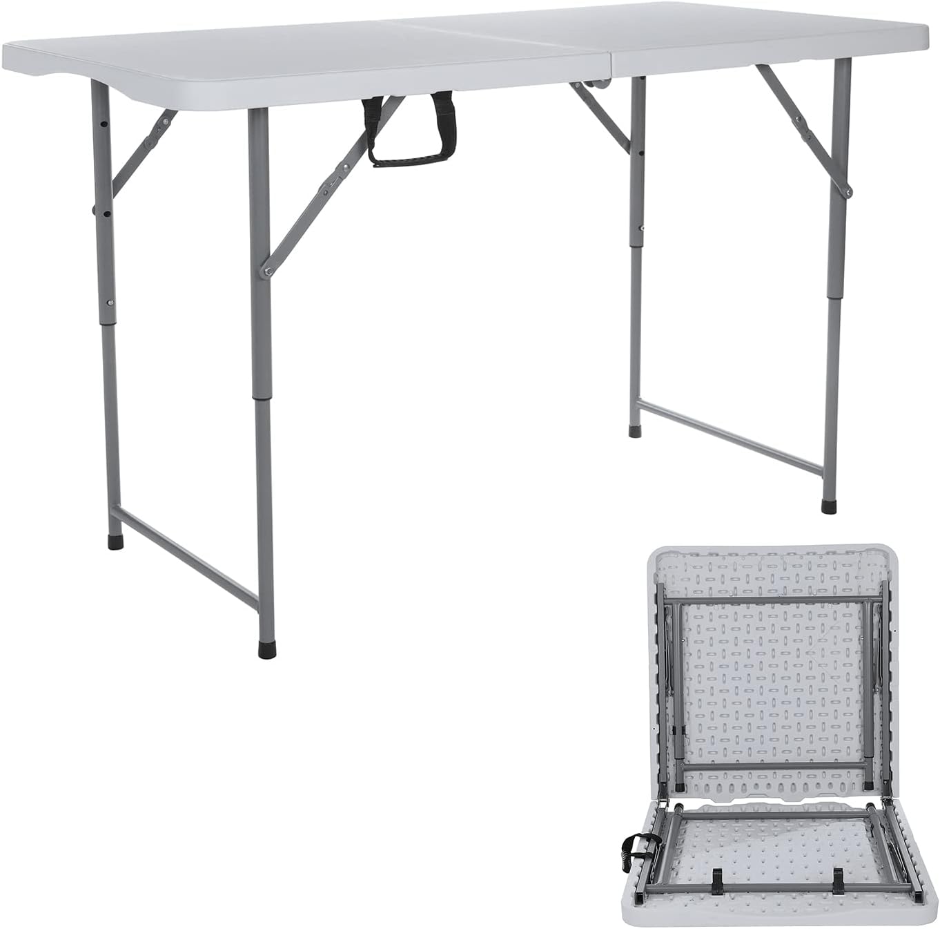 Portable 4ft Folding Table - Heavy Duty Indoor Outdoor Use