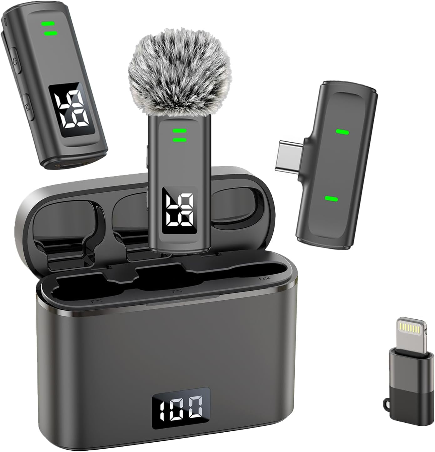 Wireless Lavalier Microphone for iPhone and Android Devices