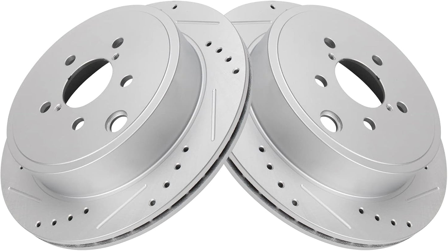 TRQ Rear Performance Brake Rotors Set for Subaru BRZ & Legacy