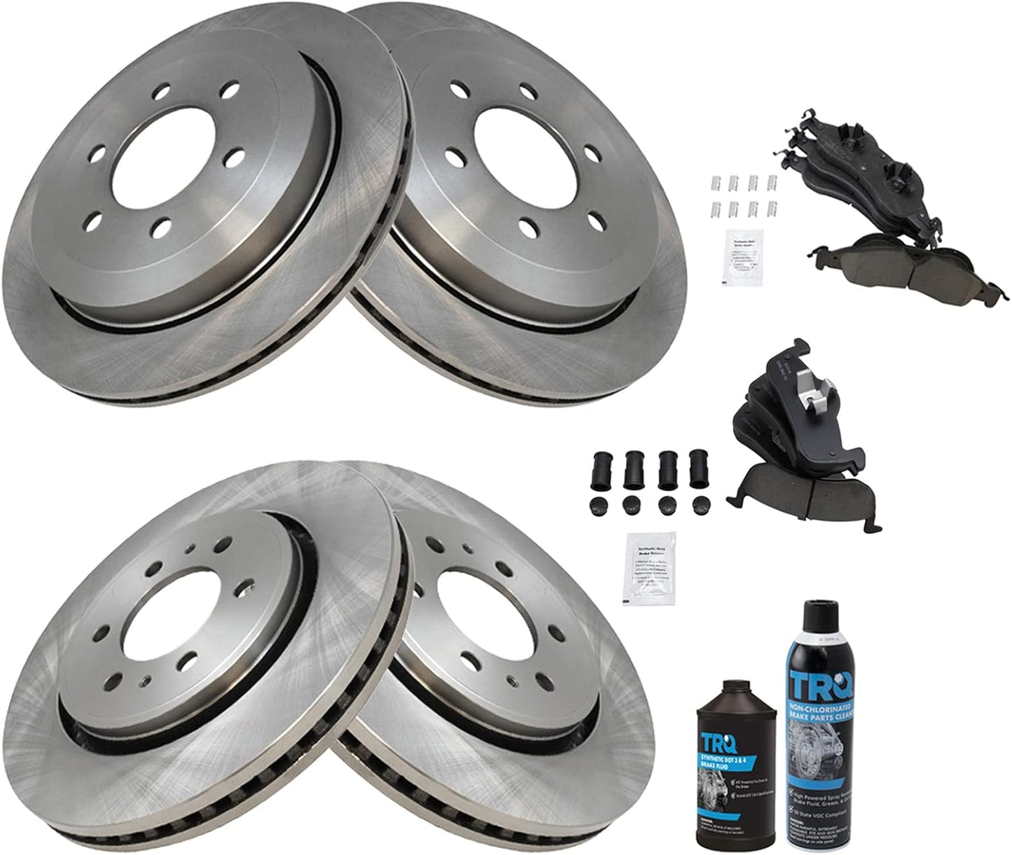 TRQ Brake Pad & Rotor Kit for 2007-2009 Ford Expedition