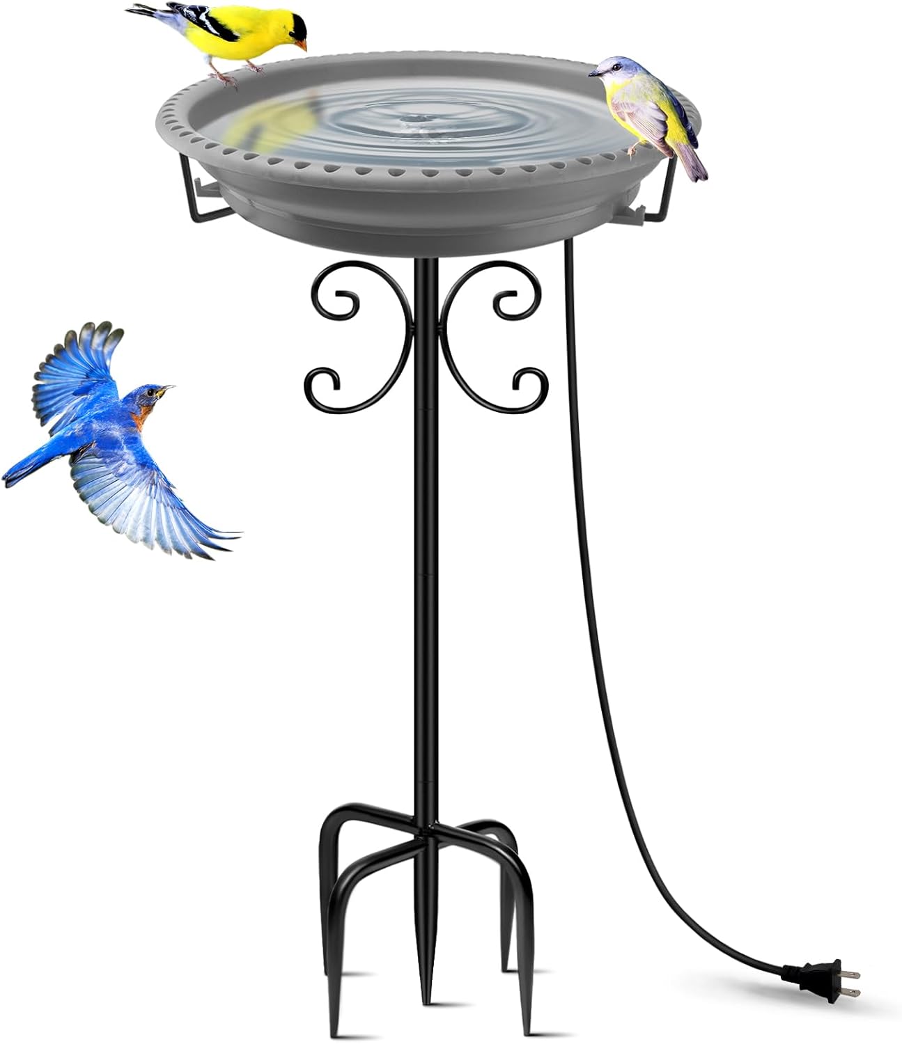 Daoeny Heated Bird Bath for Winter - 100W Outdoor Bath
