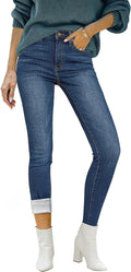 Fleece Lined Jeans Winter Thermal Denim Jeggings - Warm Stretch Fit