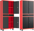 Letaya Metal Garage Storage Cabinet with Wheels - Durable Rolling Tool
