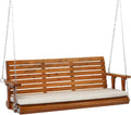 Patio Wooden Porch Swing 5 FT with Cushion - Sturdy 880 lb Capacity