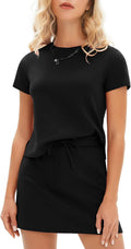 Womens Summer 2 Piece Short Skirt Sets - Comfortable Tennis