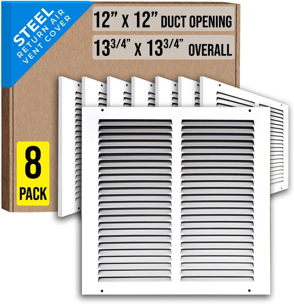 12x12 Steel Return Air Grille for Efficient HVAC Airflow