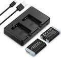 NB-13L Battery 2-Pack and USB Dual Charger - Replacement for Canon