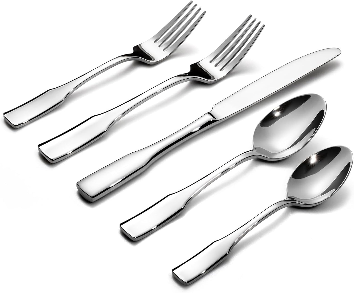 Alata Kate 40-Piece Silverware Set for 8, Stainless Steel Flatware
