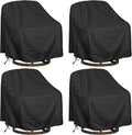 Outdoor Swivel Lounge Chair Cover 4 Pack - Fits 33in x 35in x 38.5in