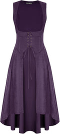 Scarlet Darkness Underbust Pirate Peasant High Low Dress - Feminine