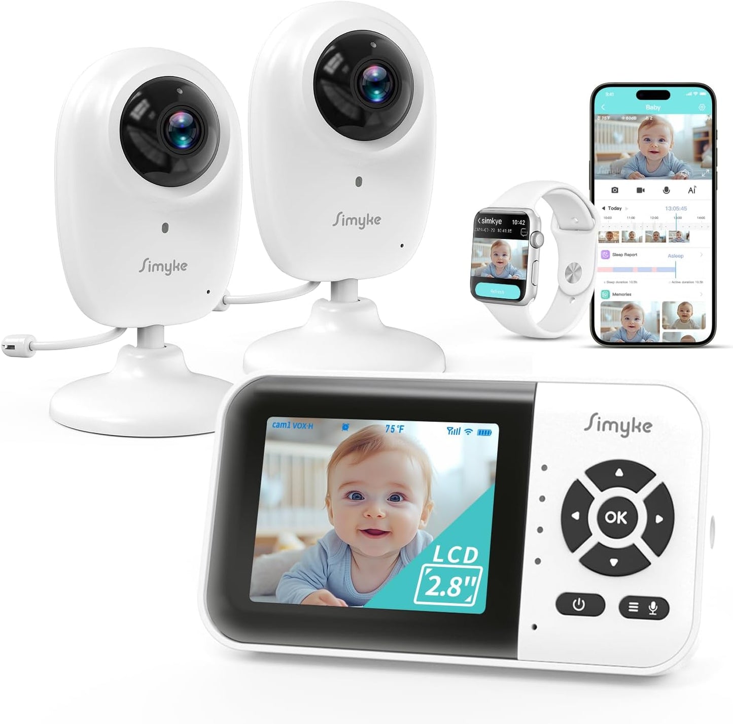 Simyke 1080p Smart Video Baby Monitor
