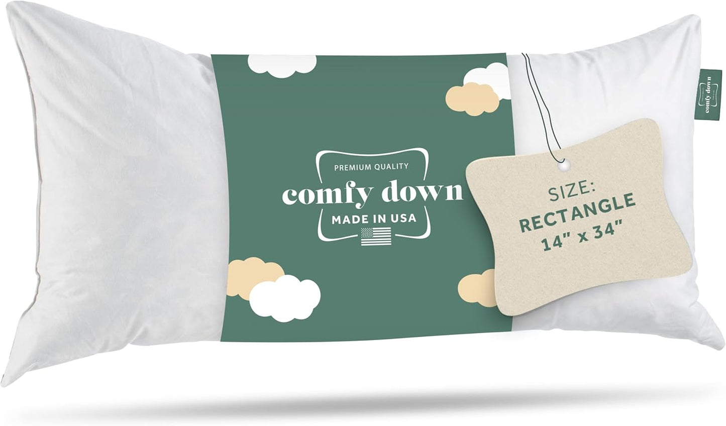 ComfyDown Decorative Throw Pillow Insert for Ultimate Comfort