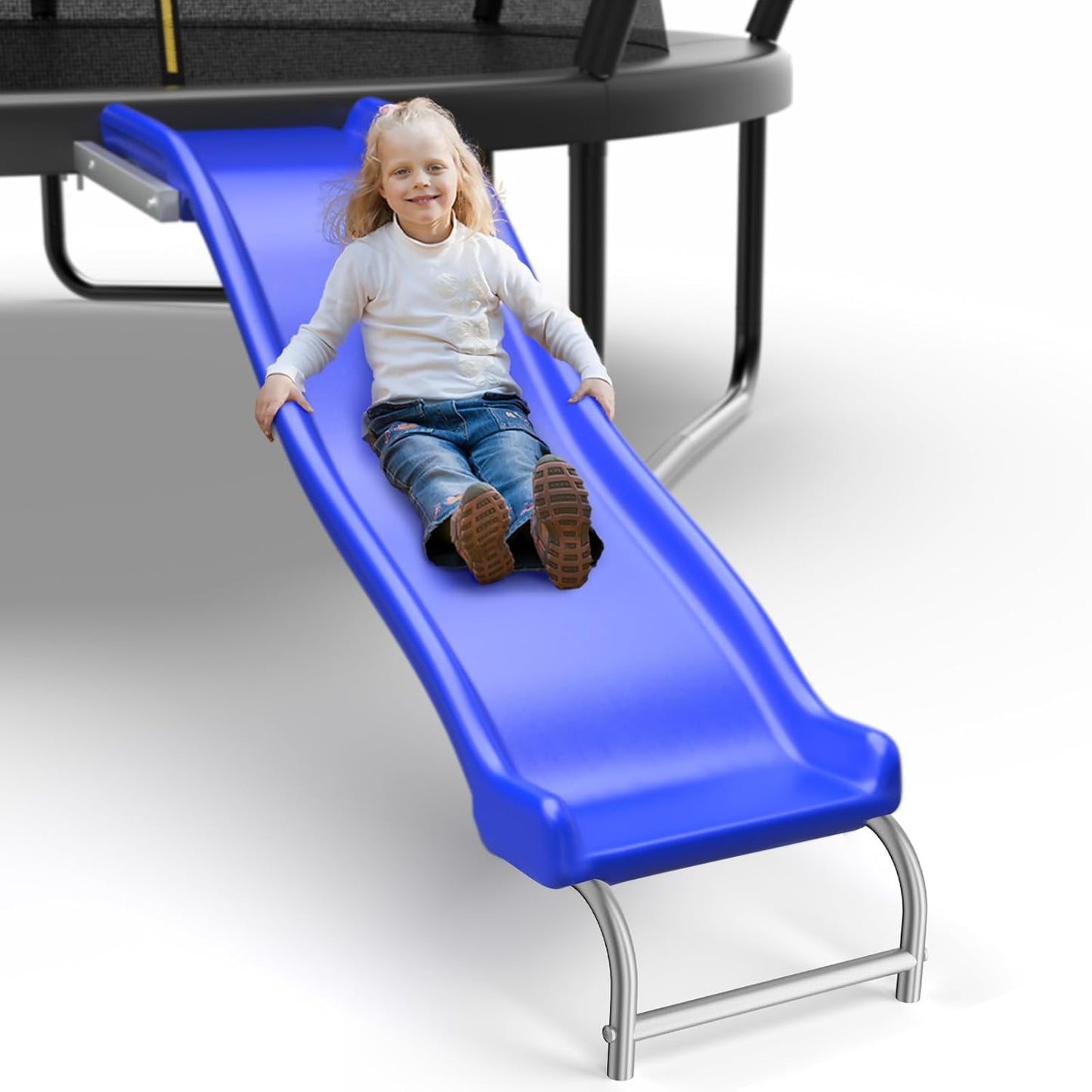 Heavy Duty Plastic Trampoline Slide for 8-16FT Trampolines