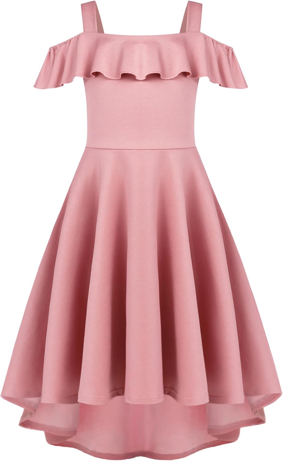 Arshiner Girls Summer Dress Off Shoulder Flutter Sleeve Midi