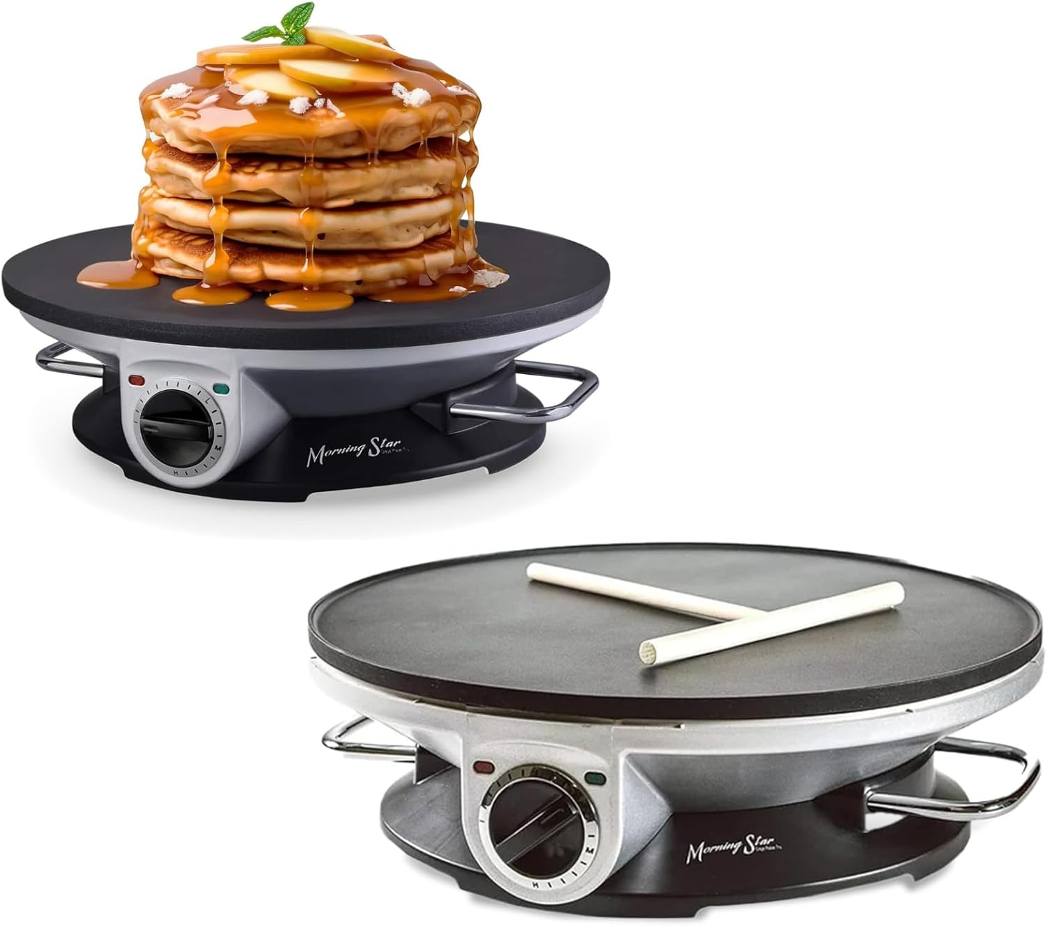Morning Star Electric Pancake Maker - Non-Stick & Portable - Perfect for Breakfast Favorites! 