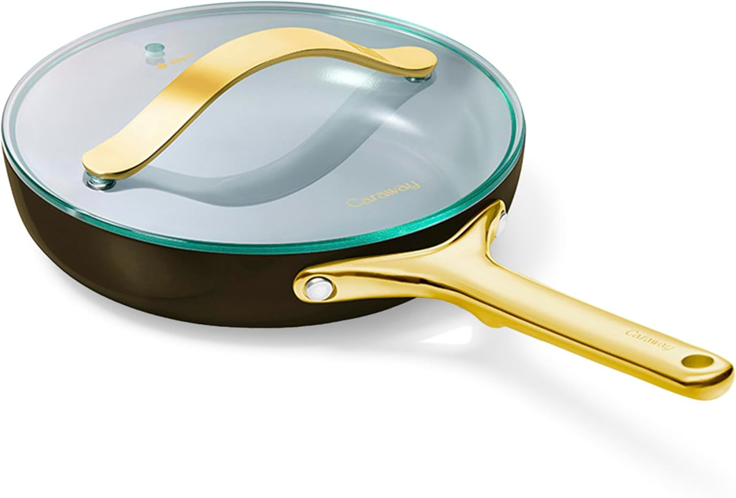 Caraway Nonstick Ceramic Frying Pan with Glass Lid - 10.5 in