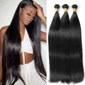 Straight Bundles Human Hair 24 26 28 in 12A Brazilian - Natural Black