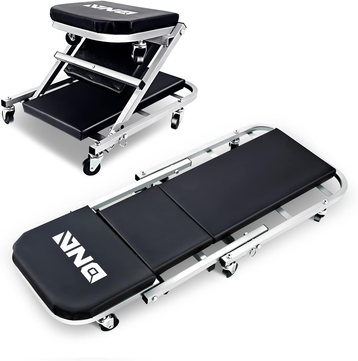 40 Inches 2 IN 1 Rolling Folding Car Creeper/Seat for Comfort