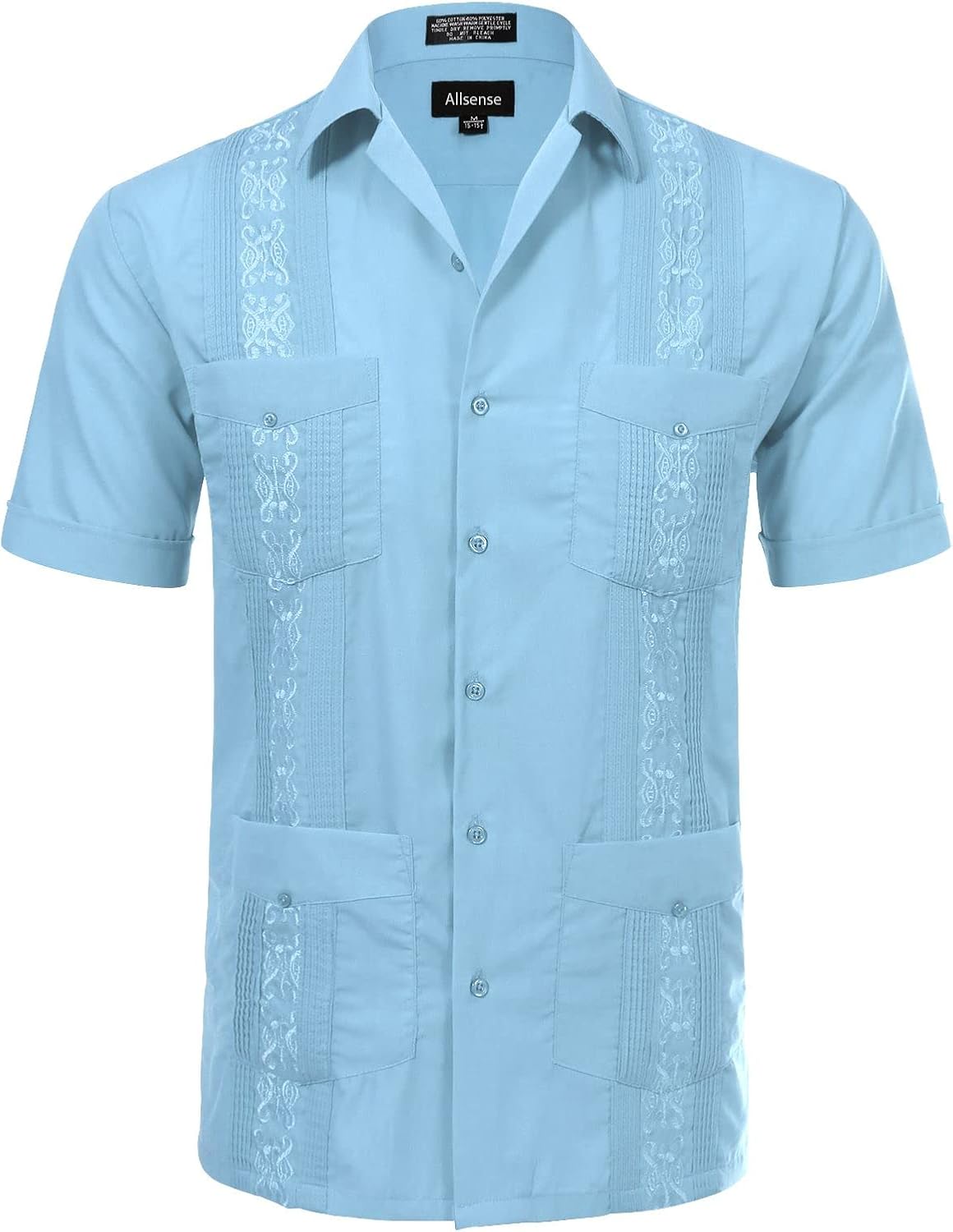 Allsense Men's Short-Sleeve Button-Down Guayabera Shirt Review