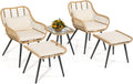 Verano Garden 5-Piece Patio Conversation Set - Stylish Outdoor Seating