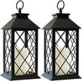 Bright Zeal 2-Pack 13.5ft Vintage Candle Lantern with LED Pillar