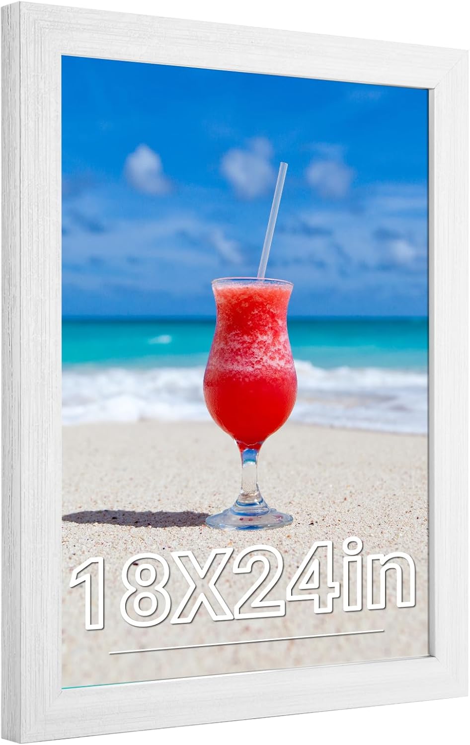 Rustic White 18x24 Frame for Pictures and Art Display