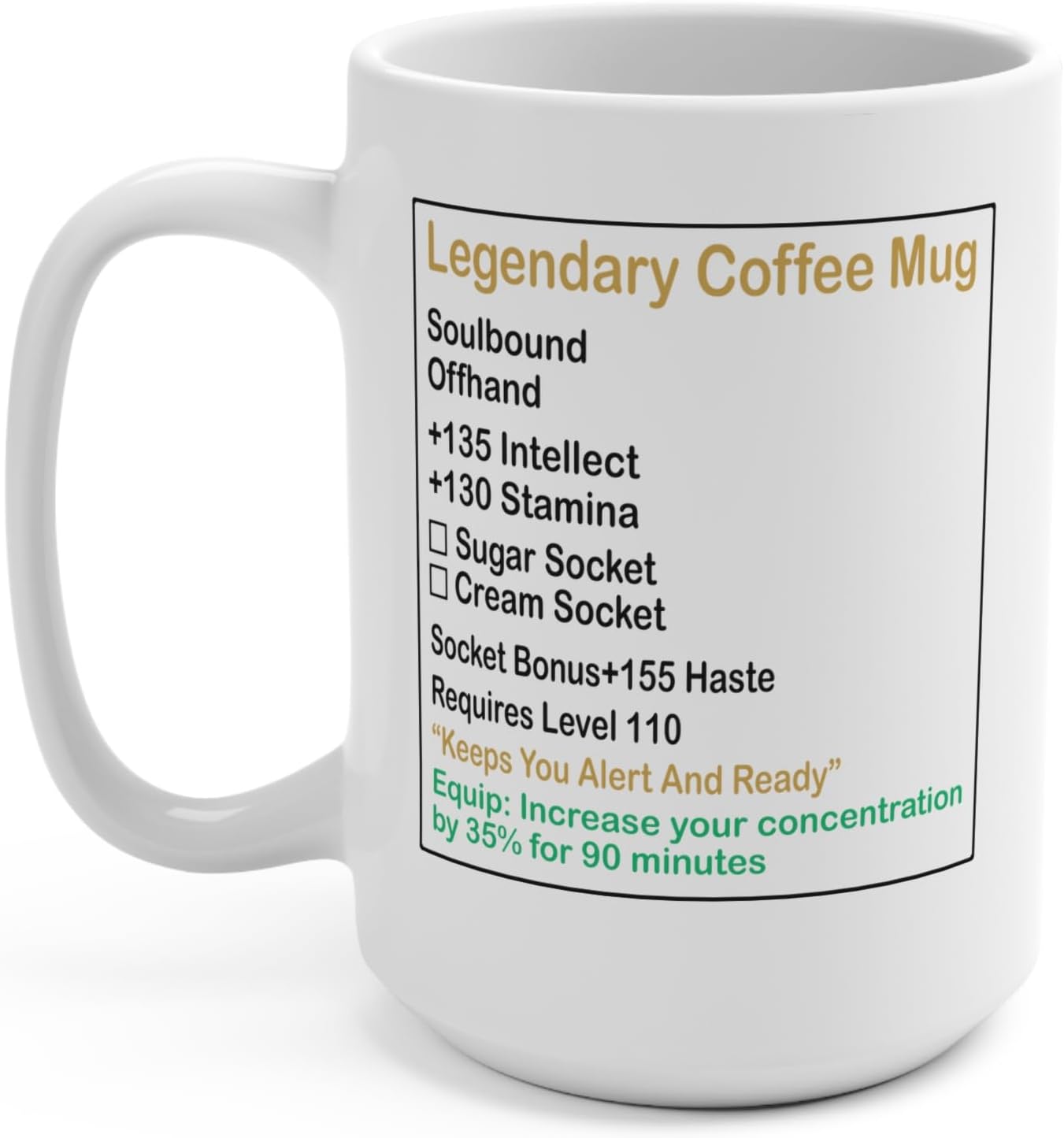 Legendary Gaming Mug - Level 110 Boost! 