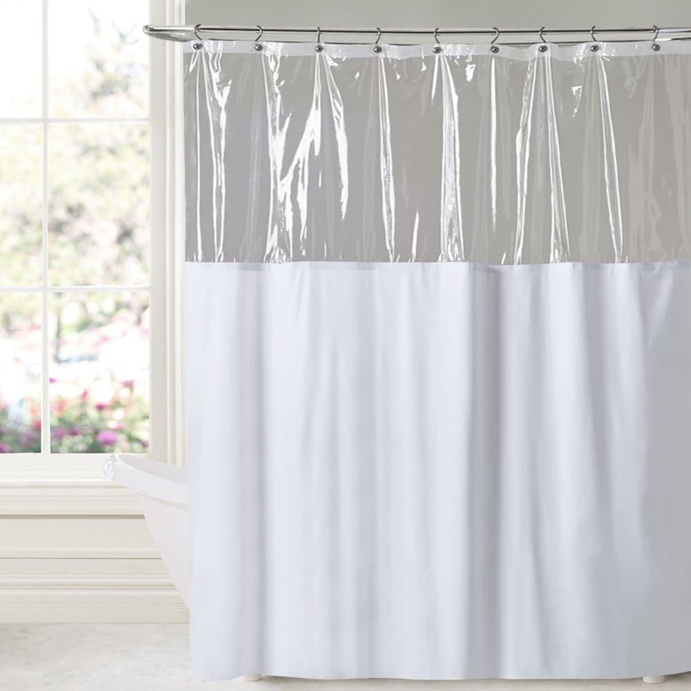 Waterproof 10 Gauge Vinyl Shower Curtain 72 x 72 - Sweet Home Collection