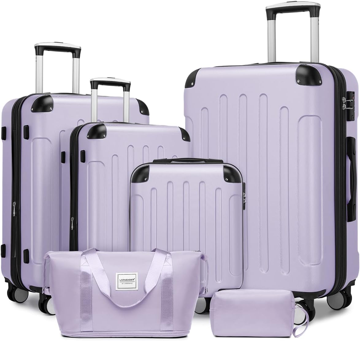 Expandable Luggage Sets 6 Piece with TSA Lock for Travel