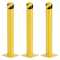 Safety Bollard Post 48in Steel Parking Bollards - Durable Visibility