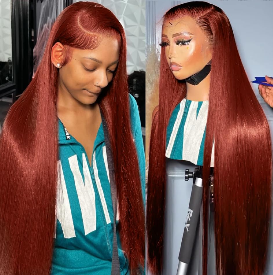 Reddish Brown Lace Front Wigs Human Hair for Stunning Looks