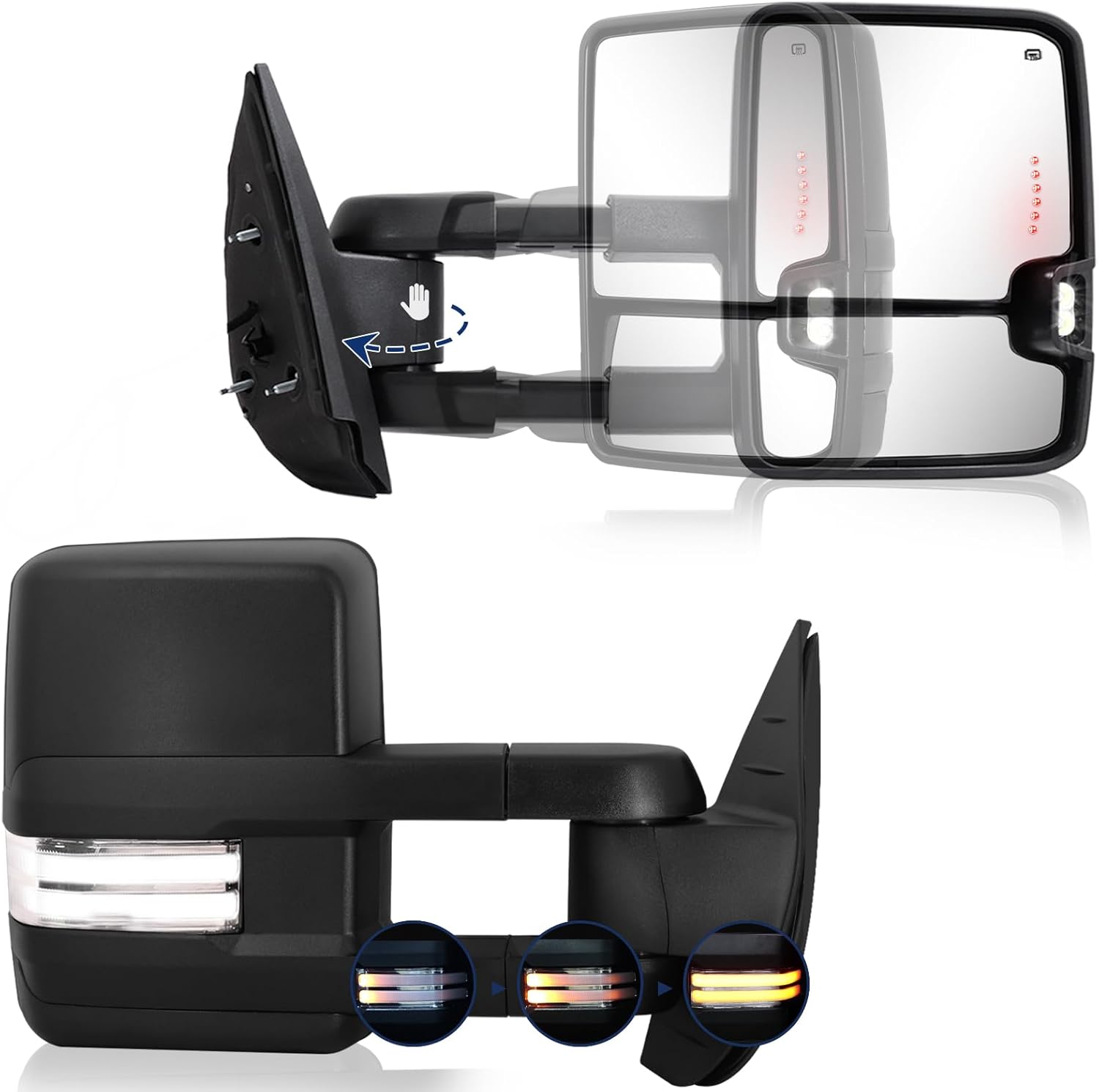 Switchback Towing Mirror for Silverado Sierra - Power Heated Glass