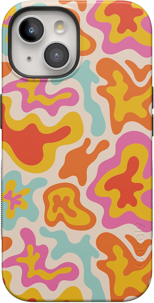 Casely iPhone 15 Plus Case - Tropical Color Splash Design