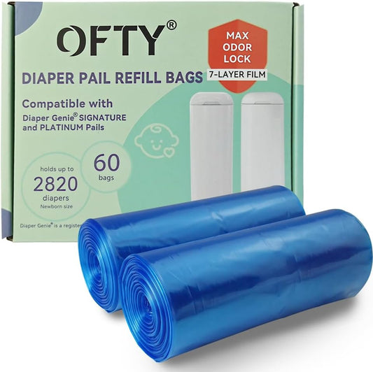 OFTY Diaper Bags Refill for Diaper Genie Easy Roll Pail