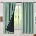 Frosty Green Blackout Curtains 63 in Length - Room Darkening Privacy