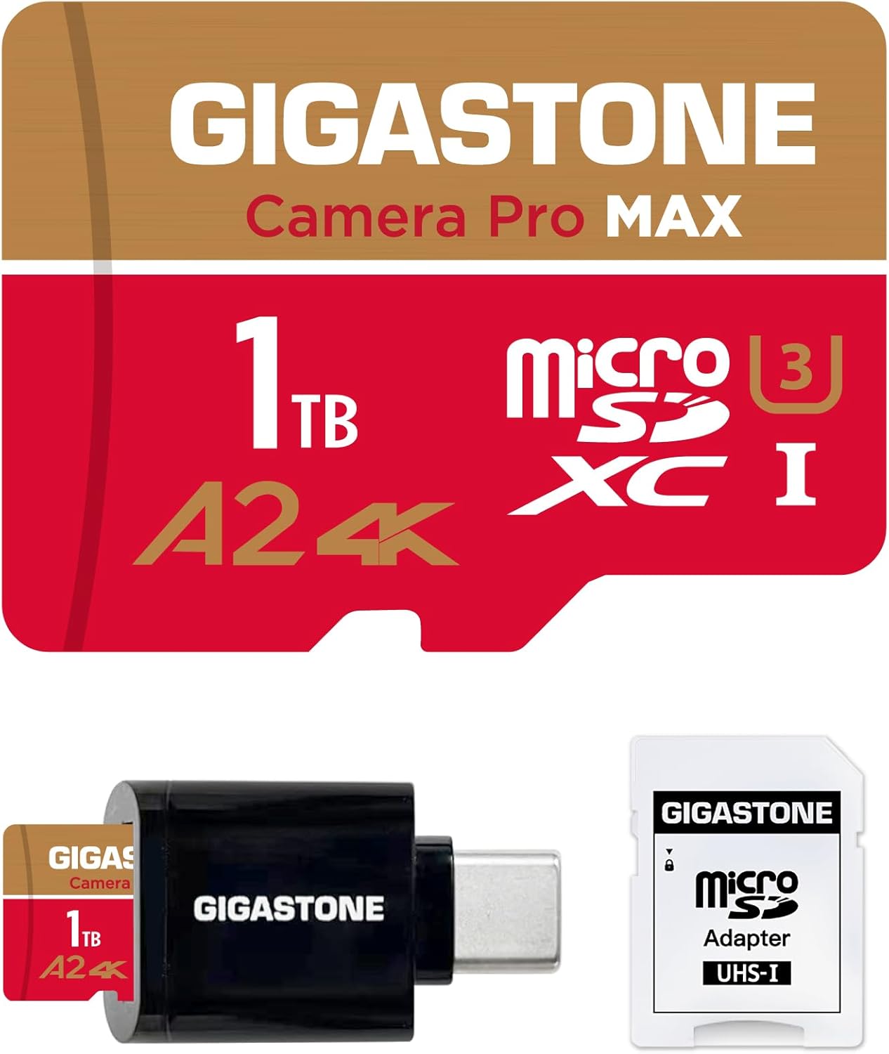 5-Years Data Recovery GIGASTONE 1TB Micro SD Card for 4K Cameras