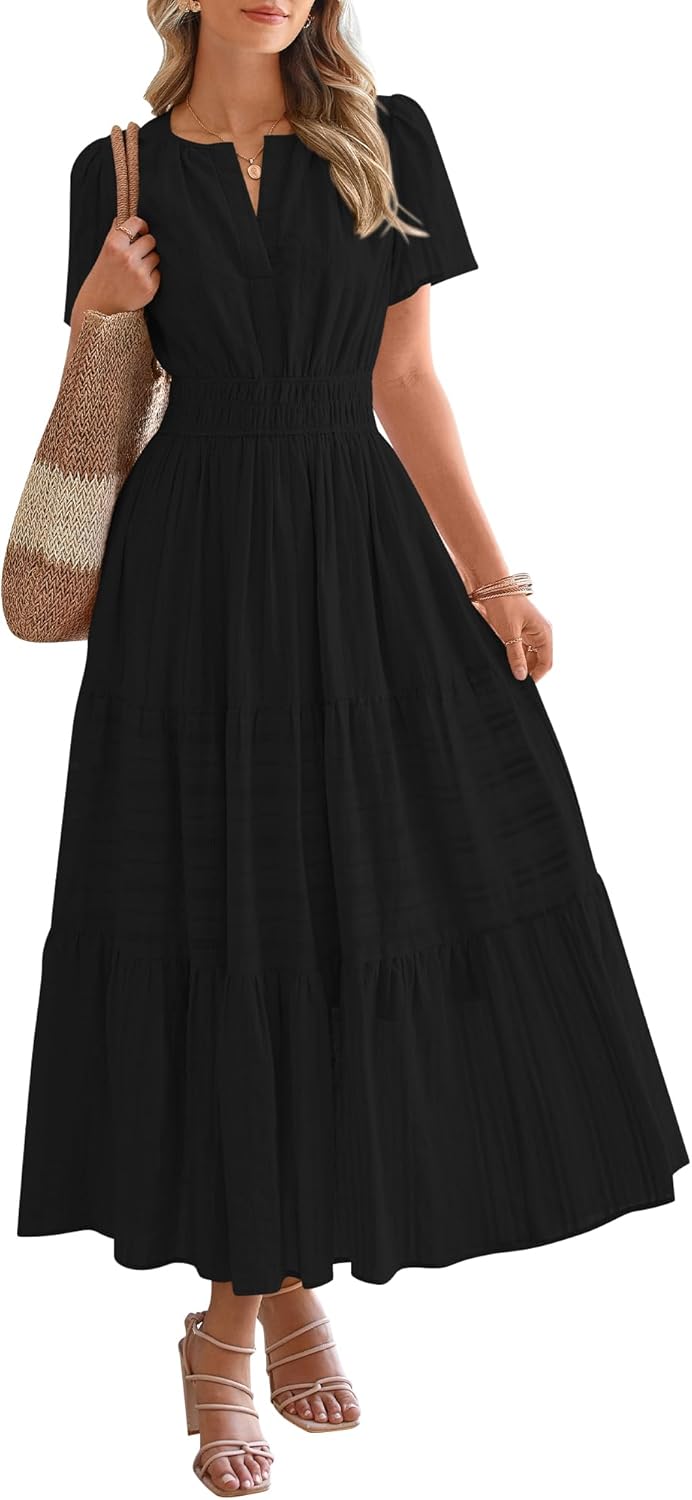 BTFBM Womens Summer Casual Maxi Dress with Pockets and Style