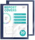 Clear Front 3-Prong Report Covers 30 Pack - Heavy-Duty Letter Size
