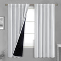 Greyish White 100% Blackout Curtains 72 in - Room Darkening