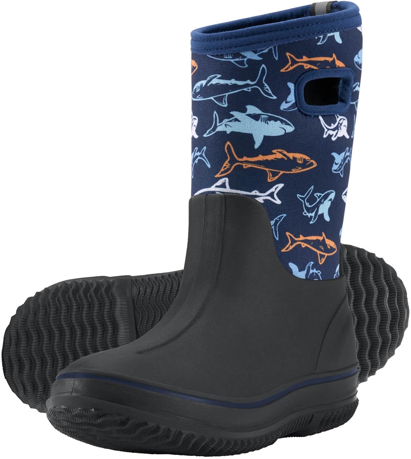 HISEA Kids Rain Boots: Waterproof Insulated Rubber Neoprene