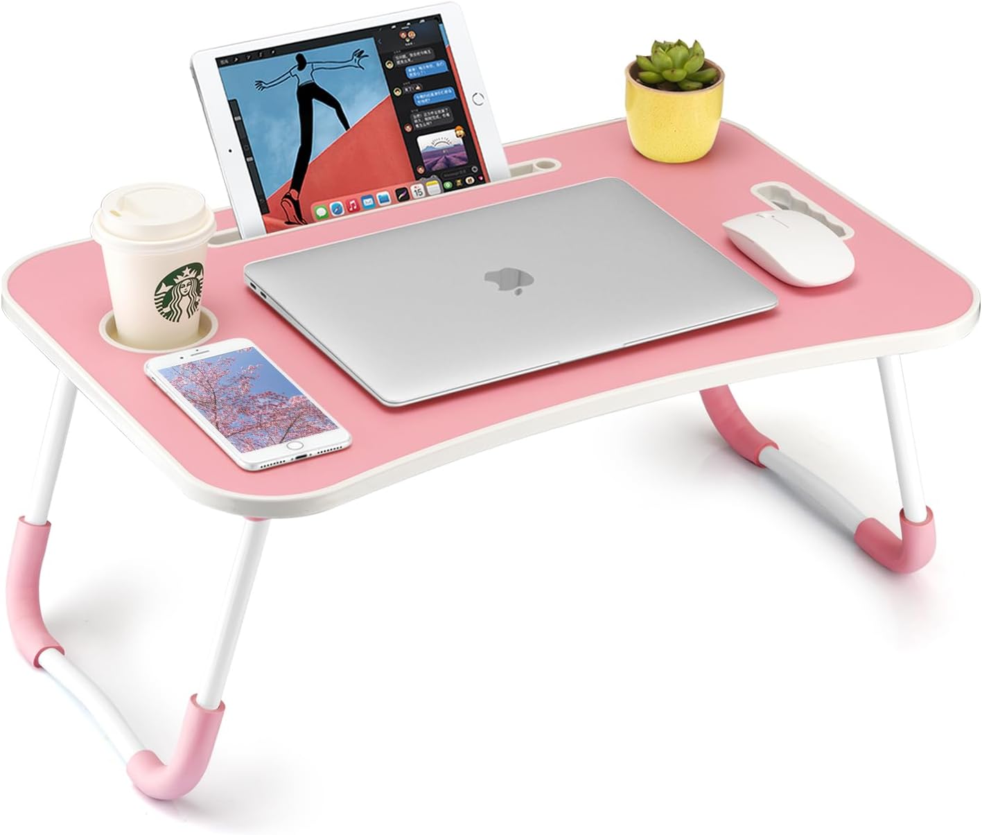 Portable Pink Laptop Table - Work, Write, Eat Anywhere! – GearMustHave
