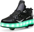 Ylllu Kids LED Roller Skate Shoes with Single Wheel Light Up
