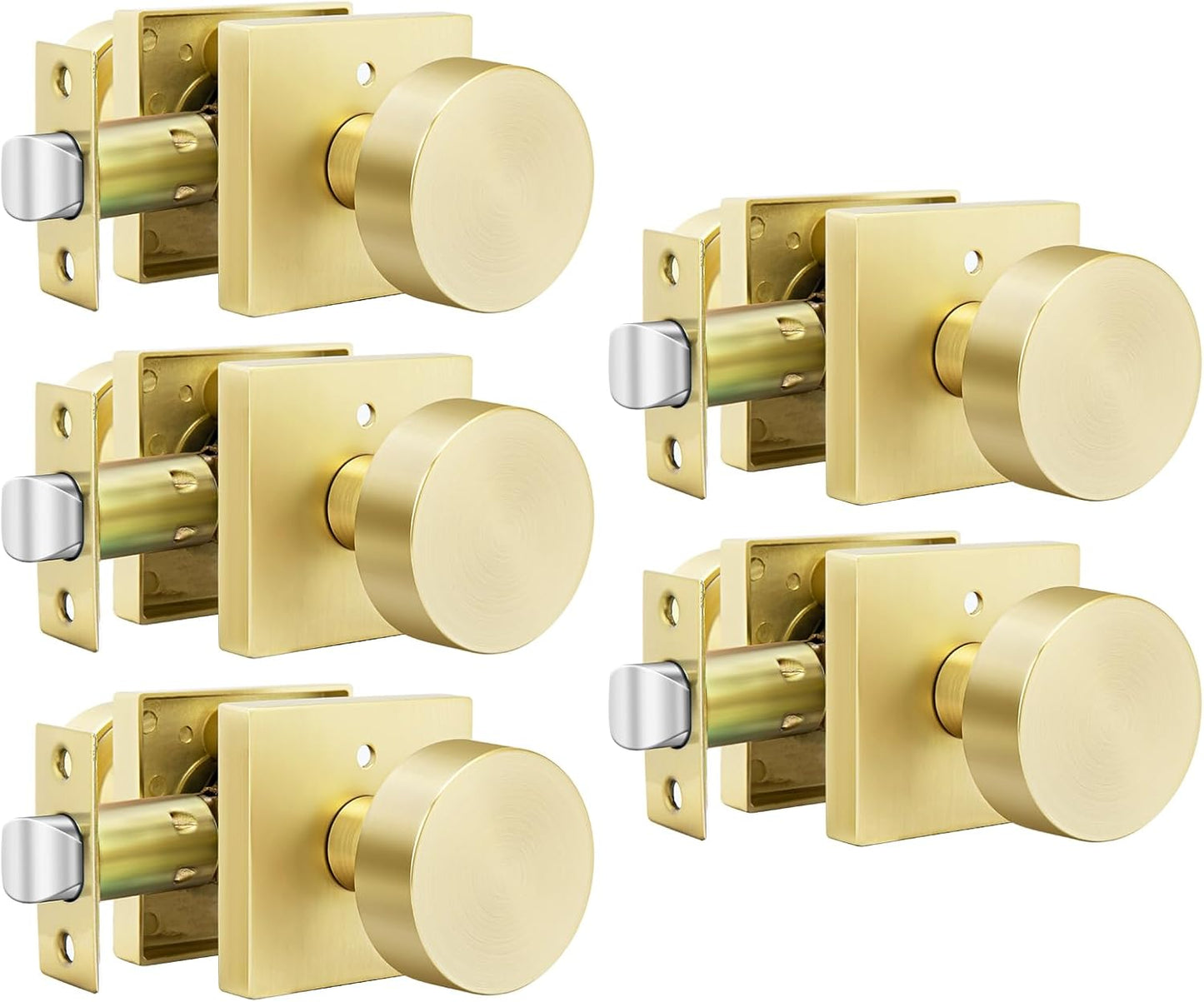 Gold Door Knobs Interior - Stylish Brushed Gold Privacy Knobs