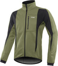 Winter Cycling Jacket for Men - Thermal Softshell Windproof Waterproof