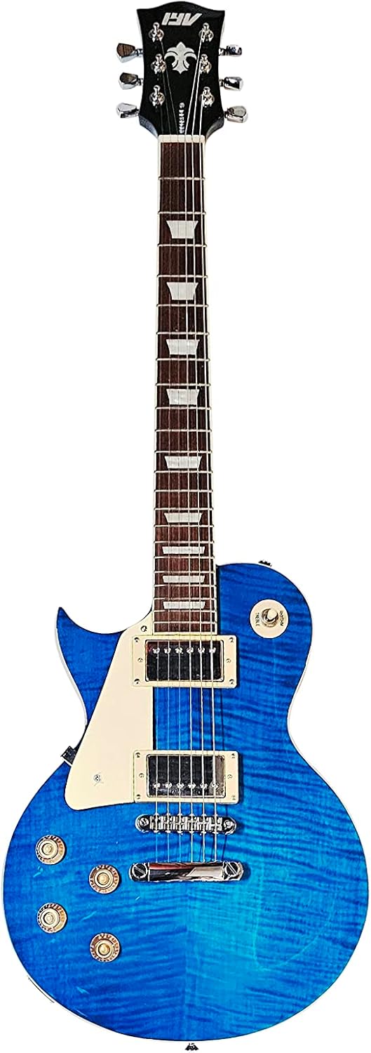 IYV Left-Handed Electric Guitar: Trans Blue Bliss